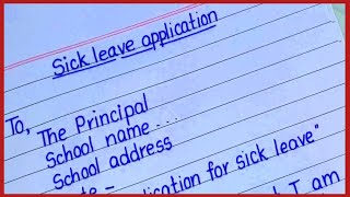 sick leave application sick leave application for schoolsick leave application in English [upl. by Morville822]