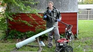 Fleshing Beaver Pelt with a Pressure Washer [upl. by Eirual]