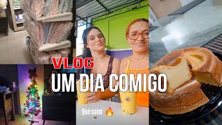 VLOG  Um dia comigo fiz bolo da moça passeamos no shopping minha árvore de natal👭🥰❤️‍🩹 [upl. by Ciredec960]