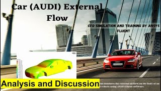 Car AUDI External Flow CFD Simulation ANSYS Fluent Training [upl. by Comras]