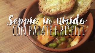 SEPPIE IN UMIDO CON PATATE E PISELLI  ricetta facile [upl. by Demmer]