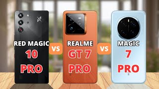 Red Magic 10 Pro vs Realme GT 7 Pro vs Honor Magic 7 Pro Comparison [upl. by Nylednarb]