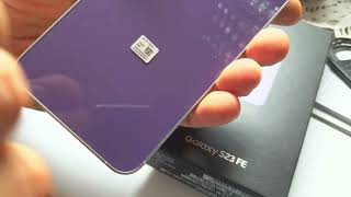 unbox samsung galaxy s23FE porównanie z iphone 16 4K [upl. by Eimarrej381]