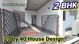 20×40 house plan with car parking  20 by 40 house design  2040 feet house walkthrough [upl. by Travis]