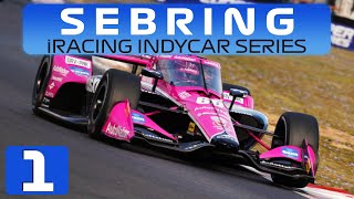 2024 IndyCar iRacing Series  Round 1 Sebring [upl. by Aneelahs]