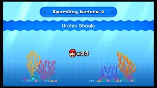 New Super Mario Bros U Deluxe Sparkling Waters4 Urchin Shoals [upl. by Juliana]