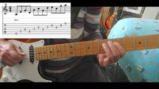 Intervallic Am Pentatonic Lick with tabs  DPs Guitar Encyclopedia [upl. by Aivatahs409]