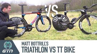 Triathlon Vs TT Bike  Matt Bottrills Giant Trinity Bike Setups [upl. by Enaled]