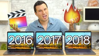 2016 vs 2017 vs 2018 15quot Macbook Pro Video Editing Comparison [upl. by Anaitsirc]