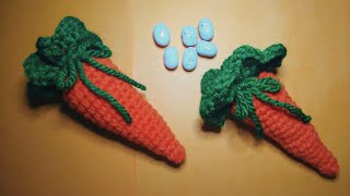 Decoración o dulcero de zanahoria a crochet 🥕  Paso a paso 🧶 Pascua [upl. by Orferd]