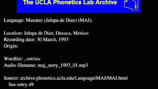 Jalapa De Díaz Mazatec audio majstory199301 [upl. by Gorey]