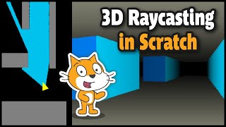 Crazy Simple Raycasting E1  🎮 How to make awesome 3d games in Scratch [upl. by Cirle]