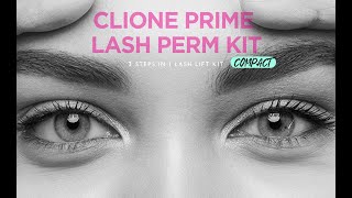 quotNEWquot CLIONE PRIME LASH PERM TUTORIAL HOW TO GET DOLL LASHES [upl. by Ymeon]