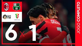 JOGO COMPLETO MILAN X SASSUOLO  OITAVAS DE FINAL  COPA DA ITÁLIA 2425 [upl. by Trixy301]