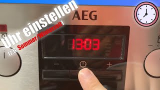 AEG EHerd Uhr einstellen Altes Modell Backofen [upl. by Ynohta888]