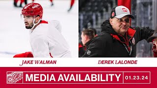 Jake Walman amp Derek Lalonde Morning Skate Updates  Jan 23 vs DAL [upl. by Carnes136]