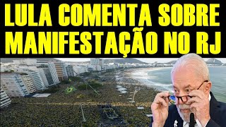 LULA COMENTA SOBRE ATO EM COPACABANA E FICA IRRITADO COM REPORTER [upl. by Akima]