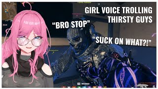 GIRL VOICE TROLLING THIRSTY GUYS FUNNY MOMENTS [upl. by Yrehcaz]