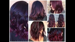 Trendy Burgundy Balayage Hair Color Ideas 2018 [upl. by Eitra914]