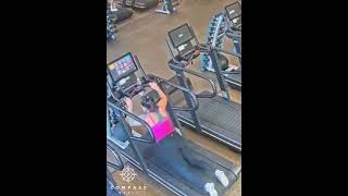 Woman Loses Leggings After Falling on Treadmill [upl. by Mabelle]