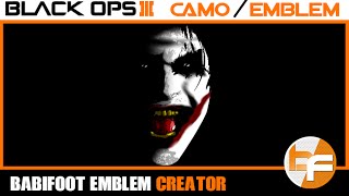 Black Ops 3 Emblem Tutorial 081  Joker Babifoot [upl. by Olpe]