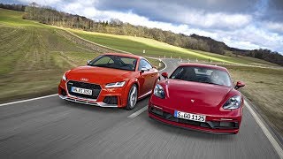 2018 Porsche 718 Cayman GTS vs 2018 Audi TT RS [upl. by Nylaj]