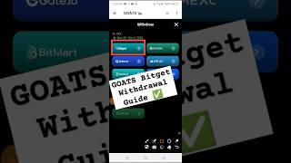 GOATS BitGet Withdrawal Kaise Kare Guide ✅  Goat airdrop BitGet withdrawal process Guide [upl. by Yecnahc]