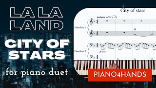 J Hurwitz  quotCity of Starsquot from La La Land for Piano four hands score [upl. by Holcman]