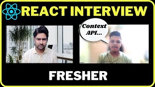 REACT Interview FRESHER  Interview Questions Mock reactjs javascript frontend [upl. by Yhtimit]