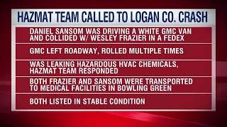 Hazmat team responds to crash in Logan County [upl. by Lorin]