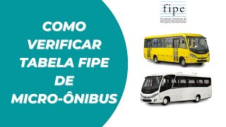 Como Verificar Tabela Fipe de MicroÔnibus [upl. by Eliath]