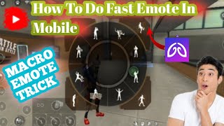 Fast Emote in mobile like pc☺️🫡freefire gaming badge garenafreefire gayangaming tondegamer [upl. by Ahsemac]