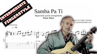 Samba Pa Ti TAB  fingerstyle guitar tabs PDF  Guitar Pro [upl. by Sonni]