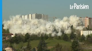 Spectaculaire démolition d’une barre HLM des Minguettes près de Lyon [upl. by Yetnom]