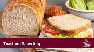 Toastbrot mit Sauerteig  KrusteampKrume Rezept [upl. by Tila]