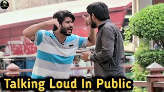 Talking loud prank in public [upl. by Sacks]