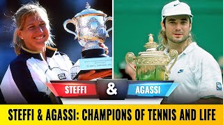 Steffi amp Agassi Champions of Tennis and Life SteffiGraf TennisLegend GoldenSlam Wimbledon [upl. by Noemys939]