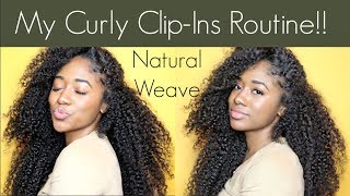 How to Easy Natural ClipIns for Curly Hair 15 Minutes [upl. by Alfonso]