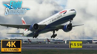 4K London Heathrow  Las Vegas British Airways 777300er  Microsoft Flight Simulator 2020 [upl. by Shriver498]