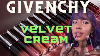 WORTH YOUR   Givenchy Le Rouge Interdit Cream Velvet Lipstick  Swatches [upl. by Betthezel]