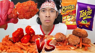 CHICKEN WINGS HOT CHEETOS VS TAKIS WHICH ONES BETTER [upl. by Engeddi]