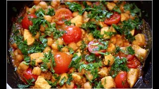 Chicken amp chickpeas curry with cherry tomatoes Also a quick tour in the garden [upl. by Ardnaeed983]