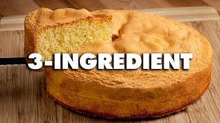 3 Ingredient Sponge Cake Recipe  Italian Sponge Cake [upl. by Terchie253]