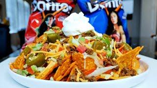 How to make Ground beef Loaded Doritos Nachos Supreme YUMMY  Dori Nachos Recipe [upl. by Ayekat]