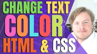 How to Change Text Color in HTML and CSS 2021 [upl. by Maon999]