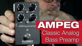 Ampeg Classic Analog Bass Preamp Das BOoM Pedal [upl. by Goodill445]