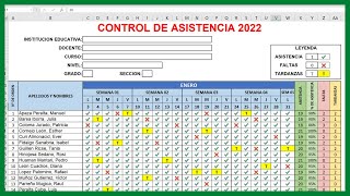 🔴cómo CREAR un REGISTRO DE ASISTENCIA para Alumnos en Excel PASO A PASO  Actualizado [upl. by Lindsey582]