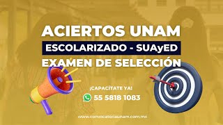 Aciertos UNAM  Conoce Más Sobre los Aciertos para Ingresar a la UNAM [upl. by Llerreg]