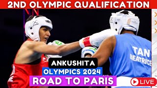 🔴Boxing  Olympic Boxing Qualifiers  Ankushita Boro vs Rimma Volossenko  Road to Paris 2024 [upl. by Robet]