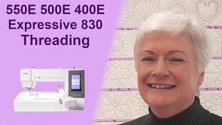 Janome 550E 500E and 400E  Elna Expressive 830  Threading [upl. by Etterraj]